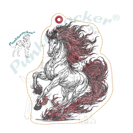 Anhänger Feuerpferd 01 | 7.32 x 9.36 cm | ITH | TS