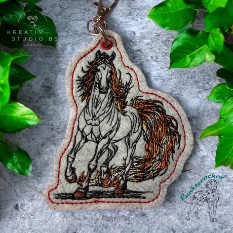 Anhänger Feuerpferd 04 | 7.50 x 9.36 cm | ITH | TS