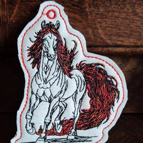 Anhänger Feuerpferd 04 | 7.50 x 9.36 cm | ITH | TS