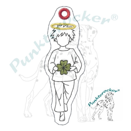 ITH- Geschenk-Anhänger Kontur | Junge-Klee | 2.57 x 7.31 cm