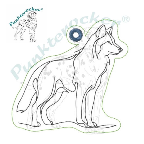 ITH Anhänger Wolf 01 - OneLine - 6.80 x 6.62 cm