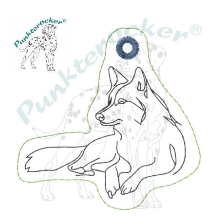 ITH Anhänger Wolf 02 - OneLine - 6.80 x 6.32 cm