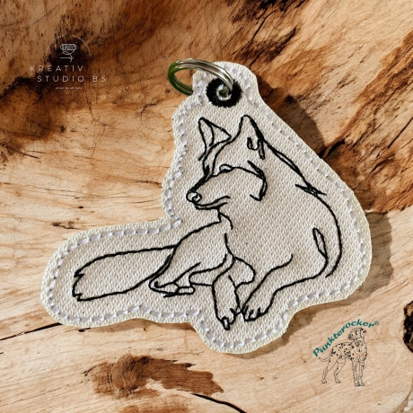 ITH Anhänger Wolf 02 - OneLine - 6.80 x 6.32 cm