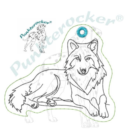 ITH Anhänger Wolf 03 - OneLine - 6.80 x 5.99 cm