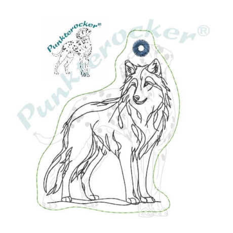 ITH Anhänger Wolf 04 - OneLine - 6.10 x 7.80 cm