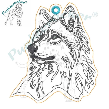 ITH Anhänger Wolfskopf Ranon Kontur - 6.90 x 7.86 cm