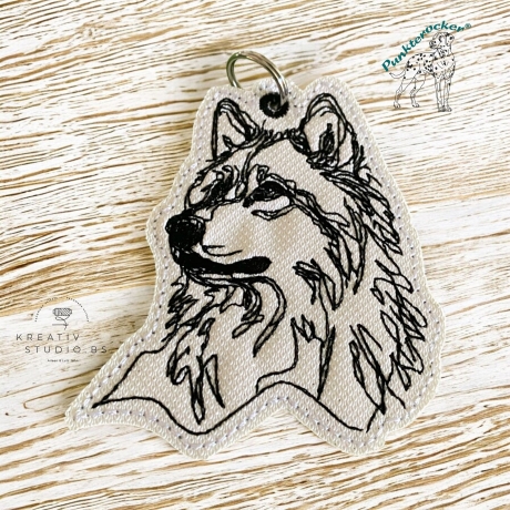 ITH Anhänger Wolfskopf Ranon Kontur - 6.90 x 7.86 cm