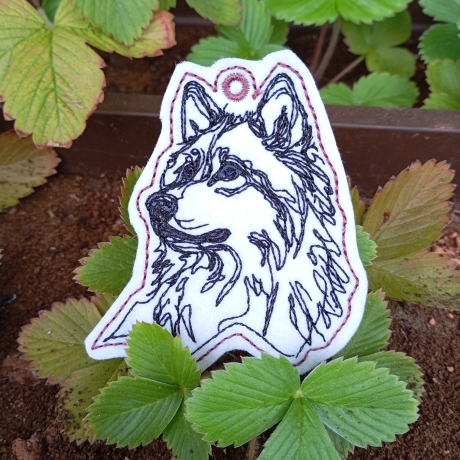 ITH Anhänger Wolfskopf Ranon Kontur - 6.90 x 7.86 cm