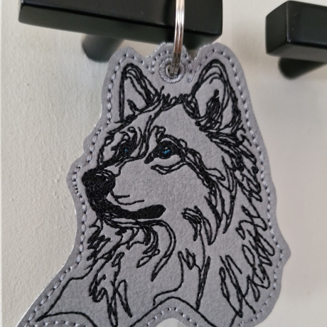 ITH Anhänger Wolfskopf Ranon Kontur - 6.90 x 7.86 cm