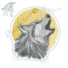 ITH Anhänger Wolfskopf-Mond - Vollstick - 6.95 x 7.57 cm