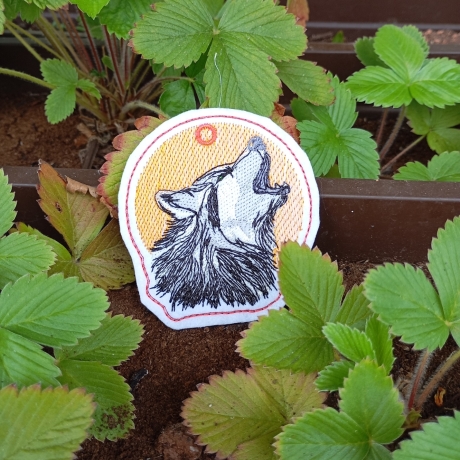 ITH Anhänger Wolfskopf-Mond - Vollstick - 6.95 x 7.57 cm