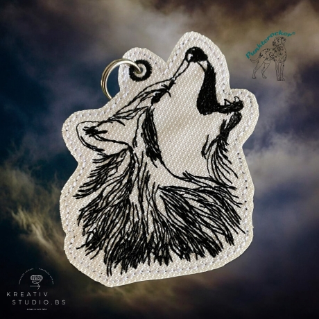 ITH Anhänger Wolfskopf Kontur - 7.09 x 7.51 cm