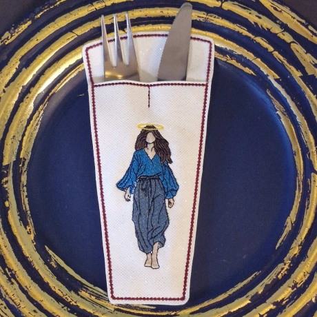 ITH-Bestecktasche | VS - junge Frau | 9.13 x 19.17 cm