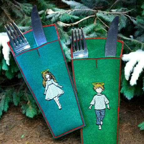 ITH-Bestecktasche | VS - kleines Mädchen | 9.13 x 19.17 cm