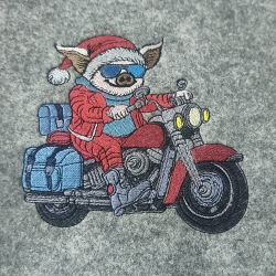 Vollstickdatei - Biker Santa  - 13.97 x 13.45 cm