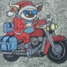 Vollstickdatei - Biker Santa  - 13.97 x 13.45 cm