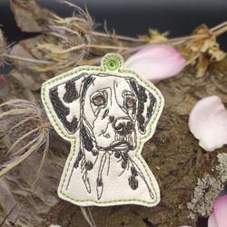 ITH Anhänger Dalmatiner Kopf - Teilstick - 6.32 x 7.85 cm