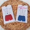 Stickdatei Schokohülle Bauchmuskeln mit Shorts