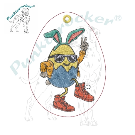 tanzendes Ei - 01 | Anhänger | 6.25 x 8.47 cm | VS | ITH