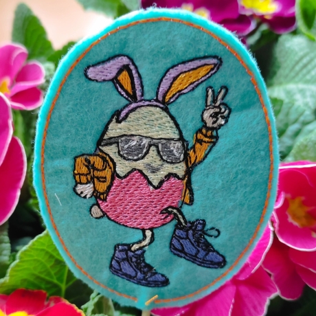 tanzendes Ei - 01 | Stabdatei | 6.00 x 8.15 cm | VS | ITH