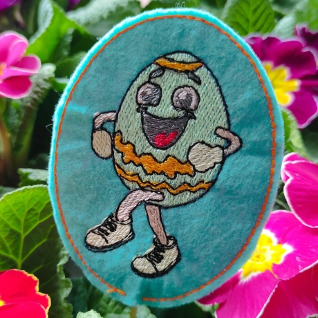 tanzendes Ei - 02 | Stabdatei | 6.00 x 8.15 cm | VS | ITH