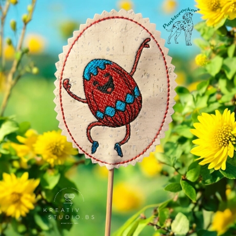 tanzendes Ei - 03 | Stabdatei | 6.00 x 8.15 cm | VS | ITH