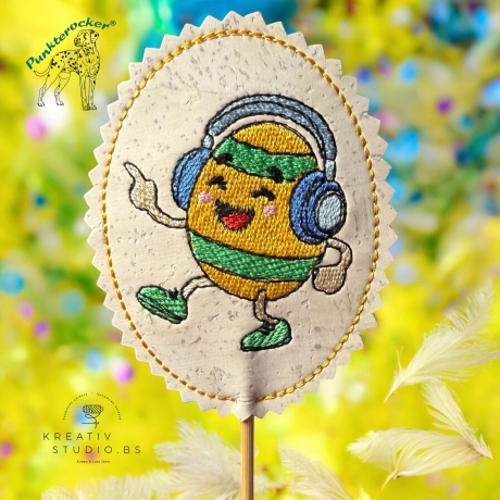 tanzendes Ei - 04 | Stabdatei | 6.00 x 8.15 cm | VS | ITH