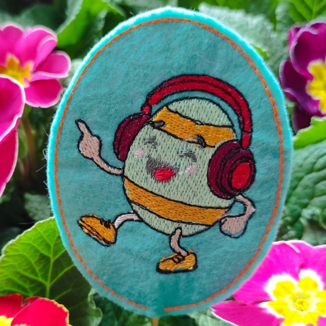 tanzendes Ei - 04 | Stabdatei | 6.00 x 8.15 cm | VS | ITH