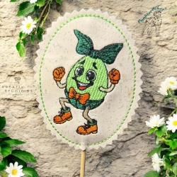 tanzendes Ei - 05 | Stabdatei | 6.00 x 8.15 cm | VS | ITH