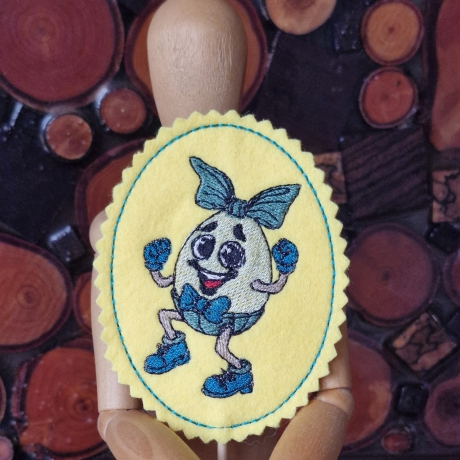 tanzendes Ei - 05 | Stabdatei | 6.00 x 8.15 cm | VS | ITH