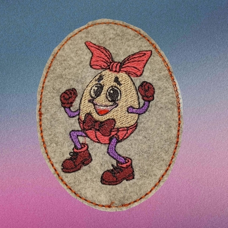 tanzendes Ei - 05 | Stabdatei | 6.00 x 8.15 cm | VS | ITH