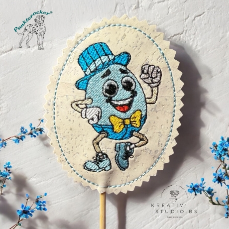 tanzendes Ei - 06 | Stabdatei | 6.00 x 8.15 cm | VS | ITH