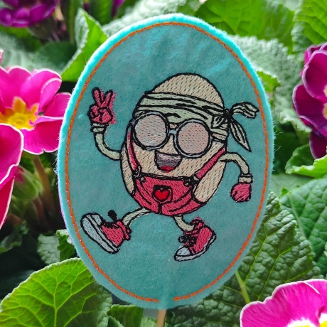 tanzendes Ei - 07 | Stabdatei | 6.00 x 8.15 cm | VS | ITH