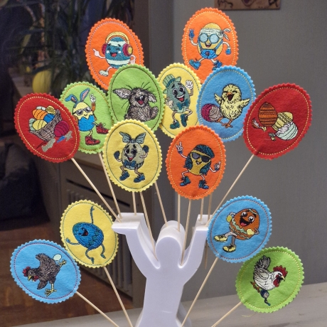 tanzendes Ei - 08 | Stabdatei | 6.00 x 8.15 cm | VS | ITH