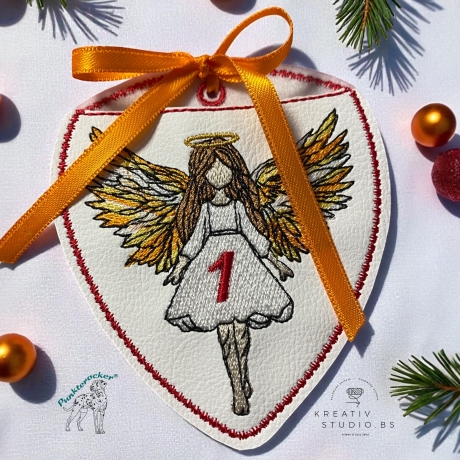 ITH - Engel-(Advents) Kalender – kleines Mädchen – 8.36 x 9.68 cm