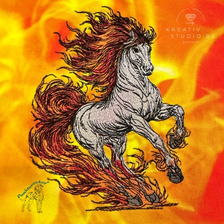 Feuerpferd 01 | Dynamik & Aufbruch | 14.37 x 18.46 cm