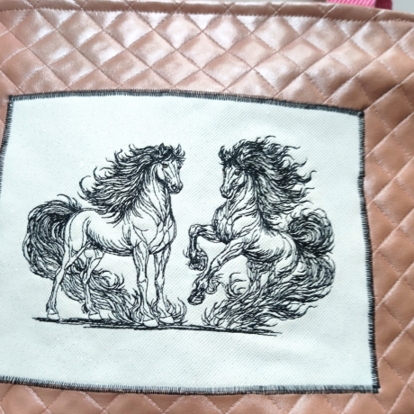 Feuerpferde 01 & 02 | Kontur | 17.77 x 11.55 cm