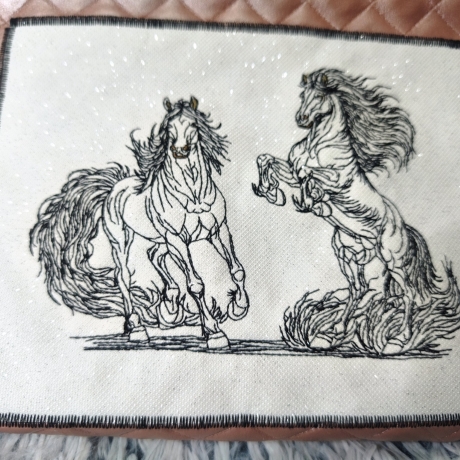 Feuerpferde 03 & 04 | Kontur | 17.13 x 12.77 cm