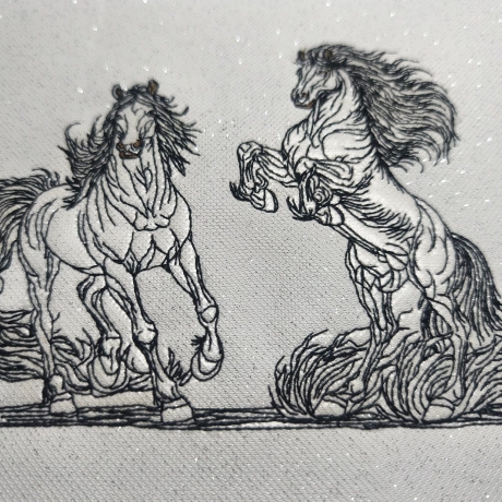 Feuerpferde 03 & 04 | Kontur | 17.13 x 12.77 cm