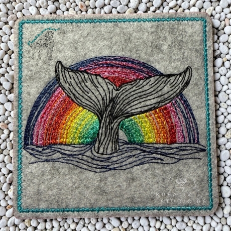 Fluke 1  | 9.68 x 9.67 cm | ITH Untersetzer/ Patch eckig