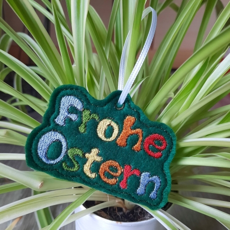 Frohe Ostern | Anhänger | 7.50 x 5.13 cm | VS | ITH