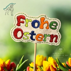 Frohe Ostern | Stabdatei | 7.50 x 4.57 cm | VS | ITH