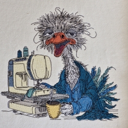 früher Vogel - Strauss | 15.77 x 15.00 cm | VS