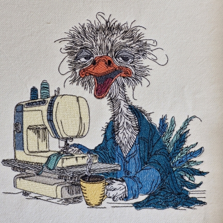 früher Vogel - Strauss | 15.77 x 15.00 cm | VS