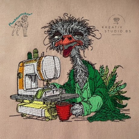 früher Vogel - Strauss | 15.77 x 15.00 cm | VS