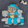früher Vogel - Uhu | 15.80 x 15.65 cm | VS
