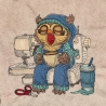 früher Vogel - Uhu | 15.80 x 15.65 cm | VS