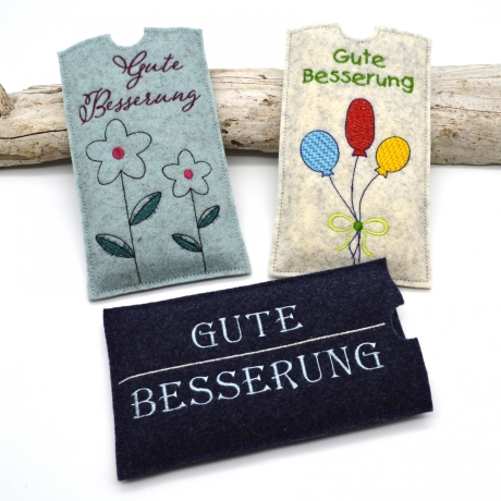 Stickdatei Schokohülle gute Besserung SET