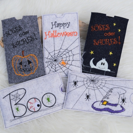 Stickdatei Halloween ITH Schokohüllen 5 Motive