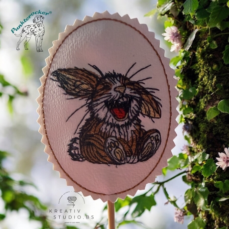 lachender Hase | Stabdatei | 6.00 x 8.15 cm | VS | ITH